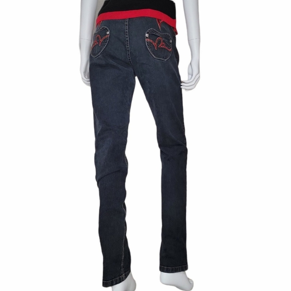 Y2k cutie catty attitude apple pocket jeans - Picture 1 of 7